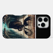 Elch im Wald iPhone Hülle (Rückseite (Horizontal))