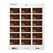 Elch im Wilden Adressaufkleber (Vorne)