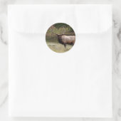 Elch im Wilden Runder Aufkleber (Tasche)