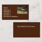 Elch im Wilden Visitenkarte (Vorne/Hinten)