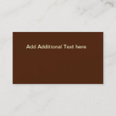 Elch im Wilden Visitenkarte (Rückseite)