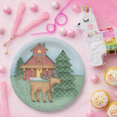 Elch in der Hütte Pappteller (Party)