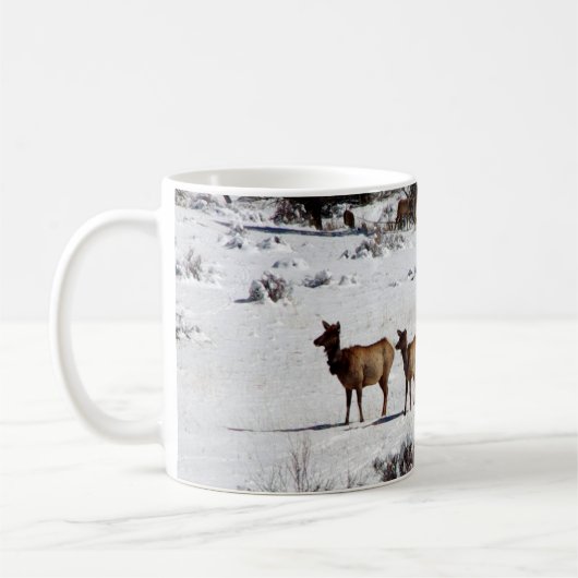 Elch in der Schneekaffee-Tasse Kaffeetasse (Links)