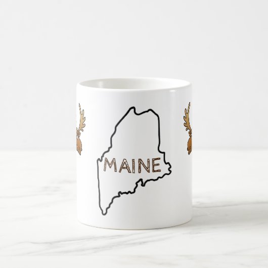 Elch in Maine Kaffeetasse (Mittel)