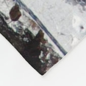 Elch in Schneefleece-Decke Fleecedecke (Ecke)