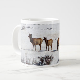 Elch in Schneeschuhboje-Tasse Jumbo-Tasse