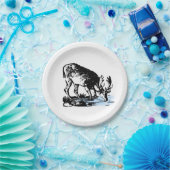 Elch in Stream Pappteller (Party)