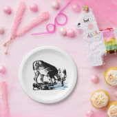 Elch in Stream Pappteller (Party)