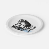 Elch in Stream Pappteller (Schrägansicht)