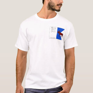 Elch-Insel-Alpha - große Flagge T-Shirt