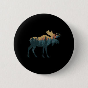 Elch Jagd Wandern Outdoor Camping Wald Männer Wo Button