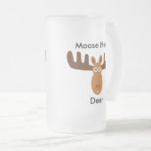 Elch Kopf-Elch Kopf Hirsch Mattglas Bierglas (VorderseiteRechts)