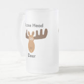 Elch Kopf-Elch Kopf Hirsch Mattglas Bierglas (Vorderseite Links)