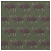 Elch-Kunst-Gewebe-Tier-Gewebe-Baumwolle oder Poly Stoff (Nahaufnahme)