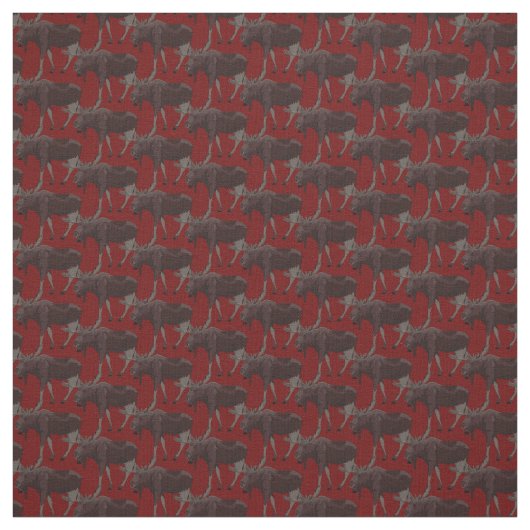 Elch-Kunst-Gewebe-Tier-Gewebe-Baumwolle oder Poly Stoff (Muster)