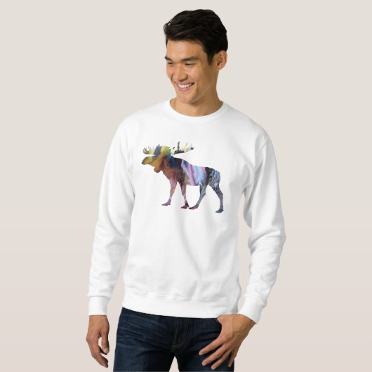 Elch-Kunst Sweatshirt (Vorne ganz)