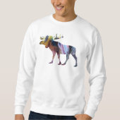Elch-Kunst Sweatshirt (Vorderseite)