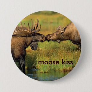 Elch-Kuss Button