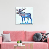 Elch Leinwanddruck (Insitu (Wohnzimmer))