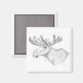 Elch Magnet (Vorderseite/Rückseite)