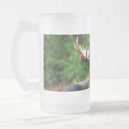 Elch Mattglas Bierglas (Links)