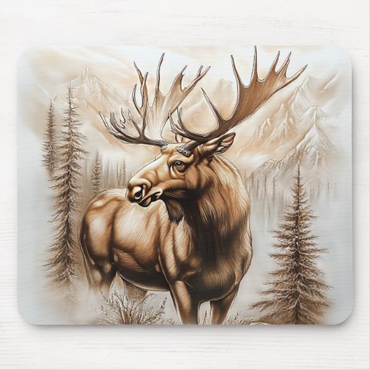 Elch-Mauspad Mousepad (Vorne)