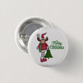 Elch mit Baum Button (Vorne & Hinten)