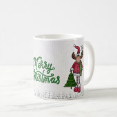 Elch mit Baum Kaffeetasse (VorderseiteRechts)