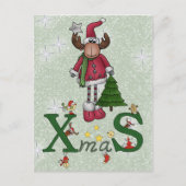 Elch mit Baum Postkarte (Vorderseite)