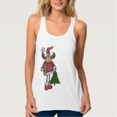 Elch mit Baum Tank Top (Vorderseite)
