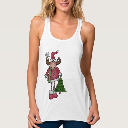 Elch mit Baum  Tank Top (Vorderseite)