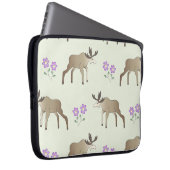 Elch mit Blume Laptopschutzhülle (Vorne Rechts)