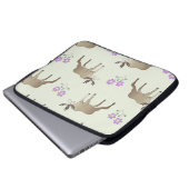 Elch mit Blume Laptopschutzhülle (Vorne Knopf)