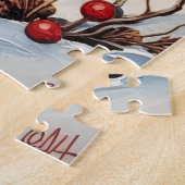 Elch mit Geweih Weihnachtsdekoration Hut Puzzle (Seite)