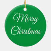 Elch mit Santa Claus Hat Keramik Ornament (Hinten)