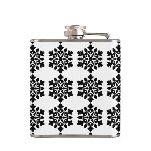 Elch mit Schneeflocken Flachmann (Rückseite)