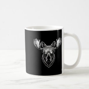 Elch mit Skibrille Skifahren Snowboarden Winter Kaffeetasse