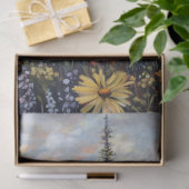 Elch mit Wildblumen-Hintergrund-Dekupage Seidenpapier (Geschenk)