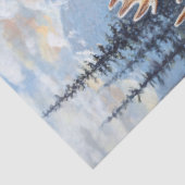 Elch mit Wildblumen-Hintergrund-Dekupage Seidenpapier (Ausschnitt)