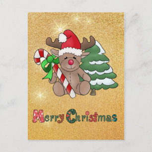 Elch mit Zuckerseltsch Postkarte