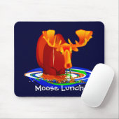 Elch-Mittagessen Mousepad (Mit Mouse)
