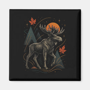 Elch Natur Wildnis Herbst Abenteuer Wald  Magnet