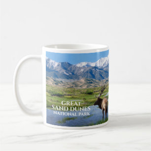 Elch neben Big Spring Creek Great Sand Dunes NP Kaffeetasse