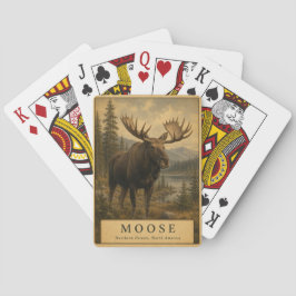 Elch Nördliche Wälder VINTAGE Spielkarten