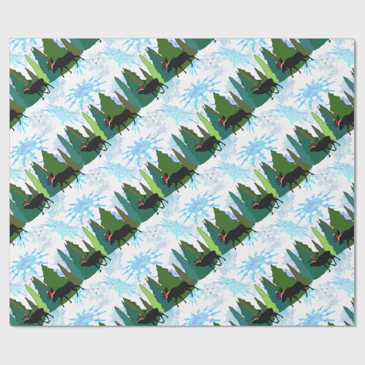 Elch Play Santa Geschenkpapier (Flach)