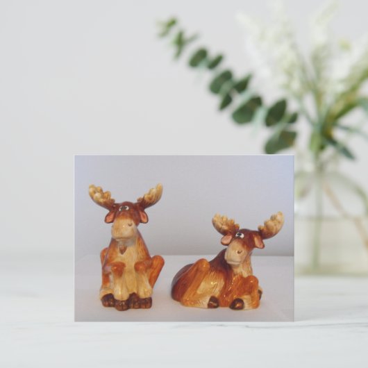 Elch Postkarte (Stehend Vorderseite)