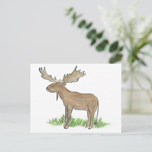 Elch Postkarte (Stehend Vorderseite)
