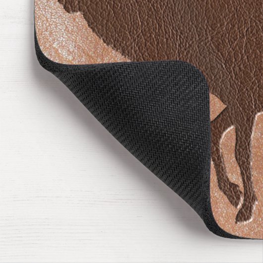 Elch-prägeartiges Leder Mousepad (Ecke)