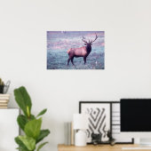 Elch Print ohne Grenzen Poster (Heimbüro)