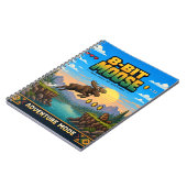 Elch, Retro-8-Bit-Pixelkunst Notizblock (Linke Seite)